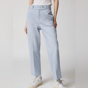 Dickies X Urban Outfitters Baby Blue High Waisted Cropped Pants Size 4 Pastel